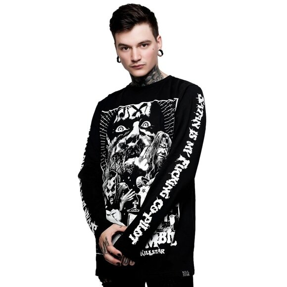 Killstar x Rob Zombie ✦ Co-Pilot Long Sleeve Top ✦ Hellbilly Deluxe Collab Sz S - Picture 2 of 3